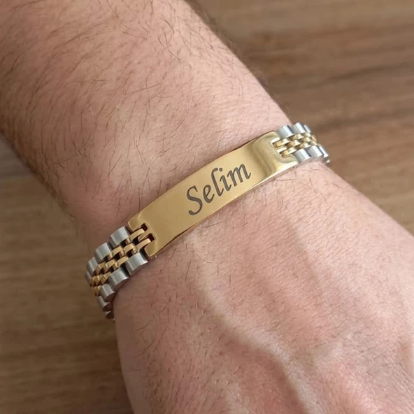 Pigado İsme Kişiye Özel 316L Paslanmaz Çelik Rolex Erkek Bileklik ürün görseli 1