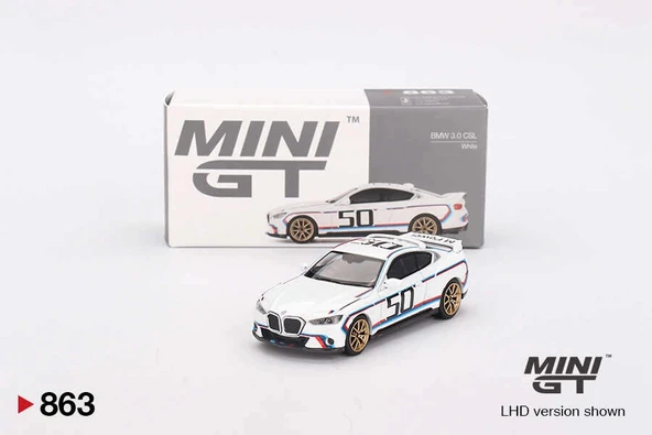 Mini GT MGT00863 1/64 BMW 3.0 CSL White ürün görseli 1