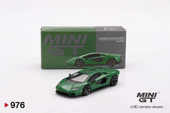 Mini GT MGT00976 1/64 Lamborghini Countach LPI 800-4 Verde Medio ürün görseli 1