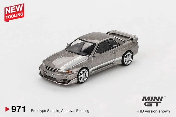 Mini GT MGT00971 1/64 Nissan Skyline GT-R(R32) Veilside Combat C-I Veilside Combat Grey ürün görseli 1