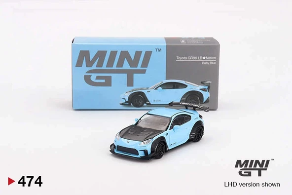 Mini GT MGT00873 1/64 Toyota GR86 LB Nation Baby Blue ürün görseli 1