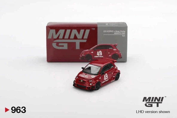 Mini GT MGT00963 1/64 LB-WORKS x Abas Works ABARTH 595 Red ürün görseli 1