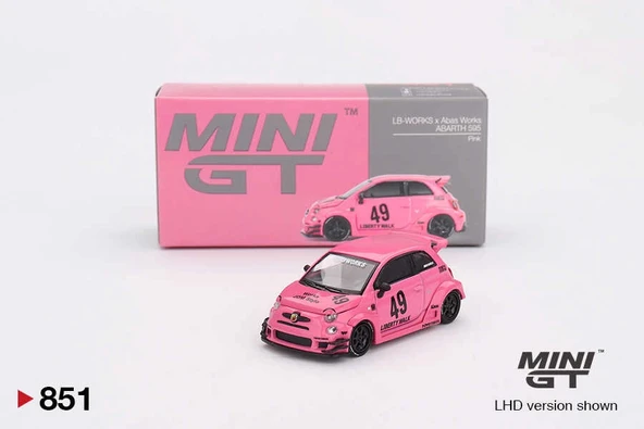 Mini GT 1/64 ABARTH 595 LB-WORKS x Abas Works Pink ürün görseli 1