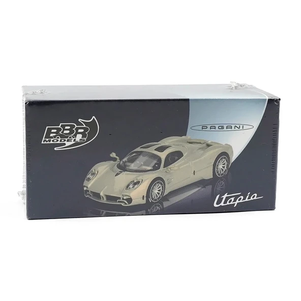 Mini GT - BBR BBRDIE6430 Pagani Utopia Presentation Grigio Rinascimento - Resim 4