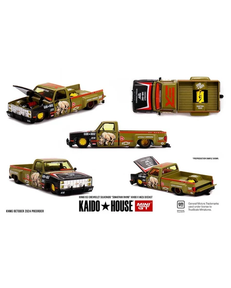 Mini GT 1/64 Chevrolet Silverado “Sumatran Rhino” KAIDO x MIZU Diecast ürün görseli 1
