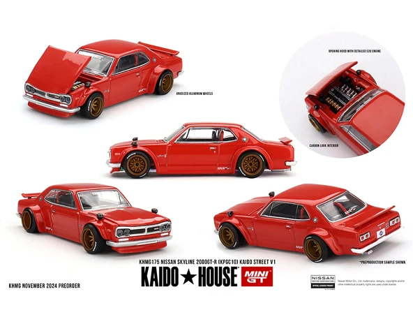 Mini GT 1/64 [KaidoHouse x MiniGT] Nissan Skyline 2000GT-R (KPGC10) Kaido Street V1 ürün görseli 1