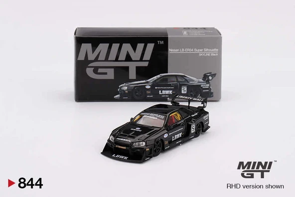 Mini GT MGT00844 1/64 Nissan LB-ER34 Super Silhouette SKYLINE Black ürün görseli 1