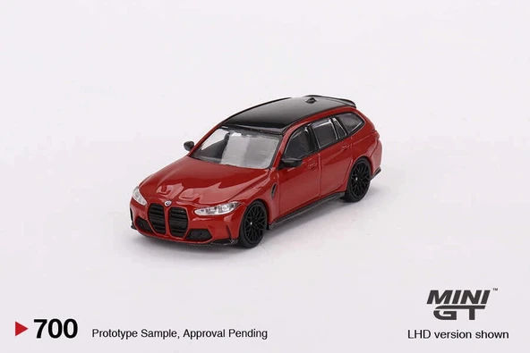 MINI GT MGT007001/64 BMW M3 Competition Touring Toronto Red Metallic ürün görseli 1