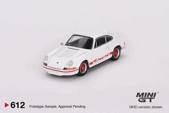 Mini GT MGT00612 1/64 Porsche 911 Carrera RS 2.7 Grand Prix White with Red Livery ürün görseli 1