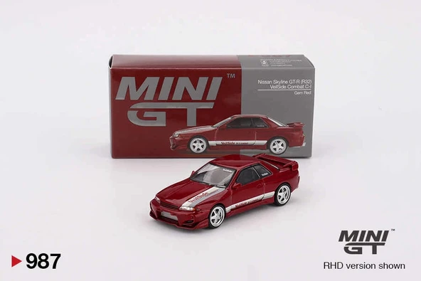 Mini GT MGT00987 1/64 Nissan Skyline GT-R (R32) VeilSide Combat C-I Gem Red ürün görseli 1