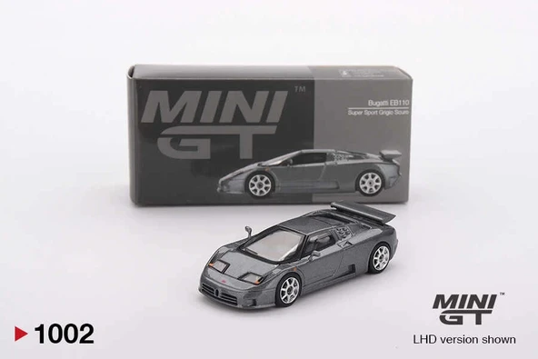 Mini GT MGT01002 1/64 Bugatti EB110 Super Sport Grigio Scuro ürün görseli 1