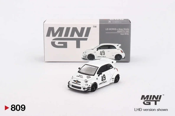 Mini GT 1/64 LB-WORKS x Abas Works ABARTH 595 Gara White ürün görseli 1