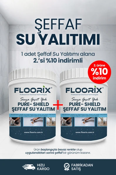Floorix Şeffaf Su Yalıtım 1kg+1kg ürün görseli 1