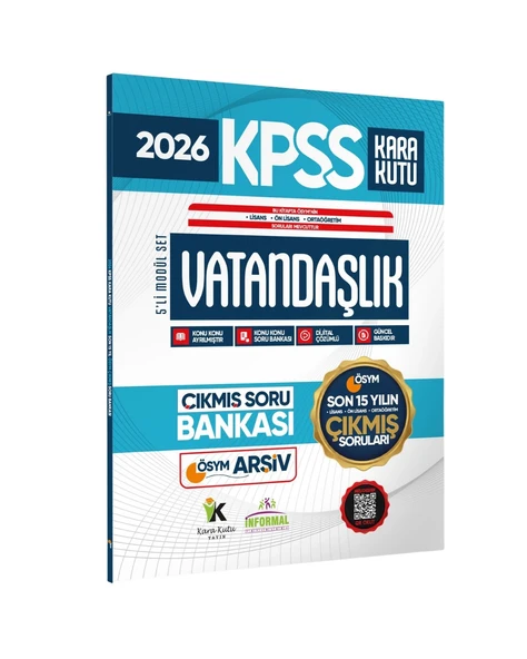 2026 KPSS Lisans Önlisans Ortaöğretim Vatandaşlık Kara Kutu ÖSYM Son 15 Yıl Çıkmış Soru Bankası İnformal ürün görseli 1