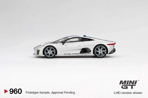 Mini GT MGT00960 1/64 Jaguar C-X75 Silver - Resim 4