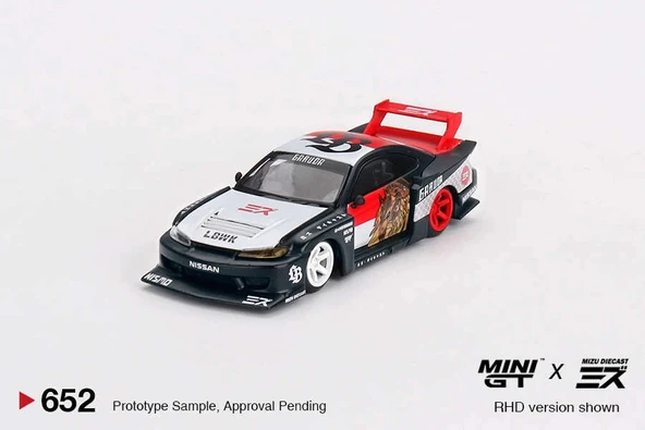 Mini GT 1/64 LB-Super Silhouette Nissan SILVIA (S15)“GARUDA” MINI GT x MIZU Diecast MGT00652 ürün görseli 1