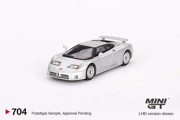 Mini GT MGT00704 1/64 Bugatti EB110 GT Grigio Chiaro ürün görseli 1