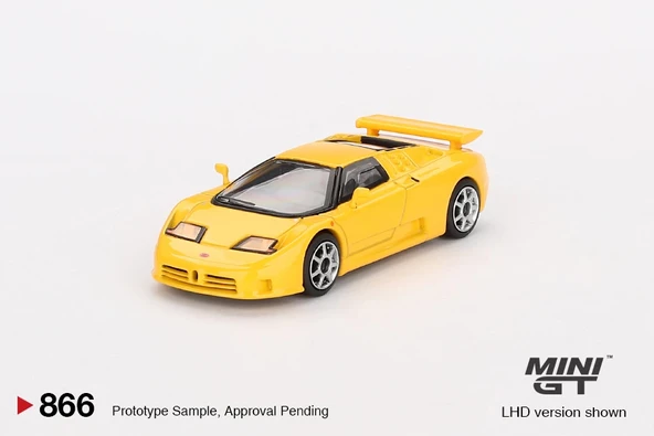 Mini GT MGT00866 1/64 Bugatti EB110 Super Sport Giallo Bugatti ürün görseli 1