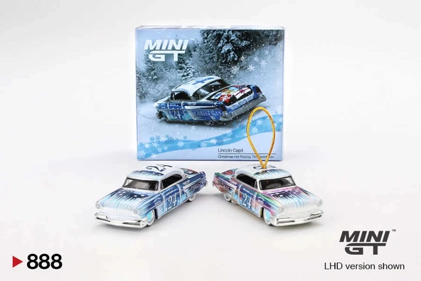 Mini GT MGT00888 1/64 Lincoln Capri Christmas Hot Rod by Tim Sadchikov 2024 Christmas Edition ürün görseli 1