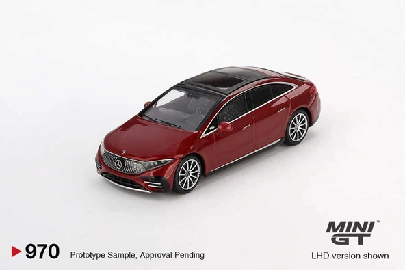 Mini GT MGT00970 1/64 Mercedes-Benz EQS 580 4MATIC Red Metallic ürün görseli 1