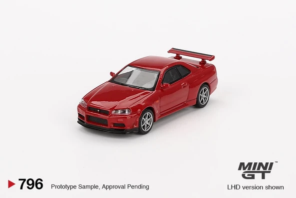 Mini GT MGT00796 Nissan Skyline GT-R (R34) V-Spec Active Red ürün görseli 1