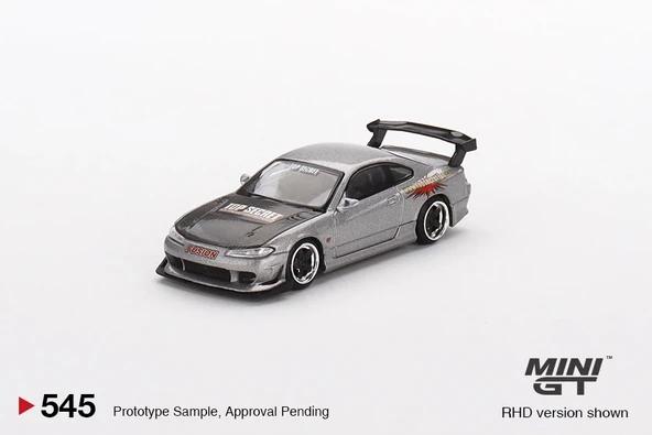 Mini GT MGT00545 1/64 Nissan Silvia Top Secret (S15) Silver Red ürün görseli 1