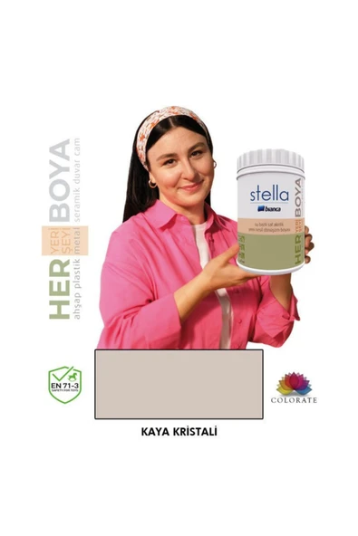 Bianca Stella Serisi Yeni Nesil Yüzey Dönüşüm Boyası - Kaya Kristali Kaya Kristali ürün görseli 1