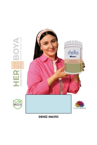 Bianca Stella Serisi Yeni Nesil Yüzey Dönüşüm Boyası - Deniz Mavisi Deniz Mavisi ürün görseli 1