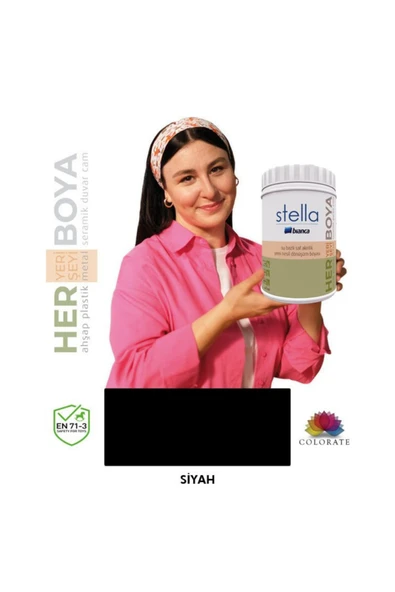 Bianca Stella Serisi Yeni Nesil Yüzey Dönüşüm Boyası Siyah ürün görseli 1
