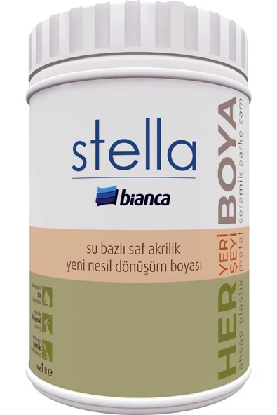 Bianca Stella Boya Acri Su Bazlı 1 lt Beyaz Beyaz ürün görseli 1