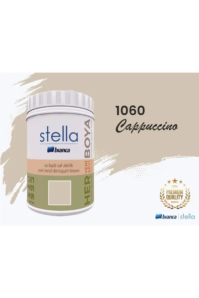 Bianca Stella Su Bazlı Saf Akrilik Boya 1 Litre Cappuccino ürün görseli 1