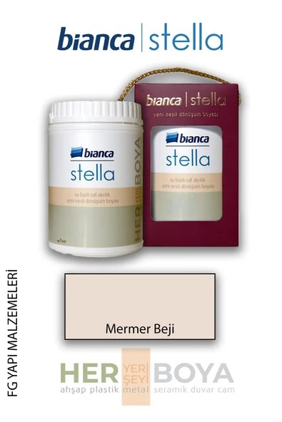 Bianca Stella Su Bazlı Akrilik Boya Mermer Beji ürün görseli 1