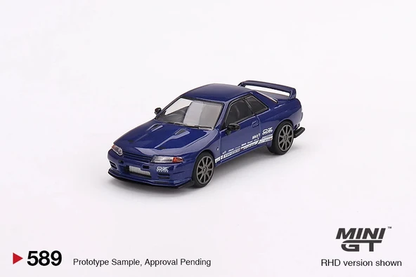 Mini GT MGT00589 1/64 Nissan Skyline GT-R Top Secret VR32 Metallic Blue ürün görseli 1