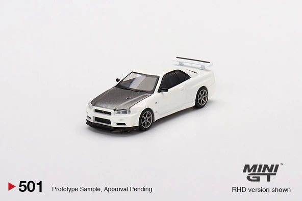 Mini GT MGT00501 1/64 Nissan Skyline GT-R (R34) V-Spec II N1 White ürün görseli 1