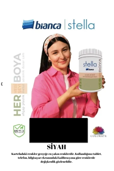 Bianca Stella Su Bazlı Saf Akrilik Boya SİYAH ürün görseli 1