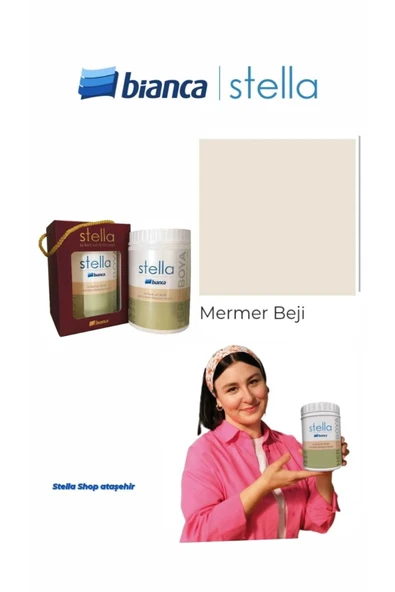 Bianca Stella Su Bazlı Saf Akrilik Boya 500ml - Mermer Beji Mermer Beji ürün görseli 1