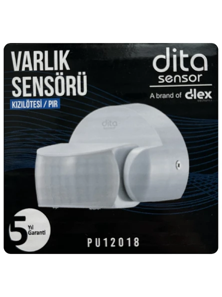 Dita PU12018 Kızılötesi / PIR Duvar Tipi 120° Varlık Sensörü ürün görseli 1
