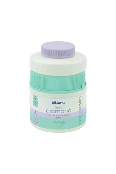 Bianca Liquid Diamond (Sıvı Elmas) Parlak Su Bazlı Vernik 600 ml Çok Renkli ürün görseli 1