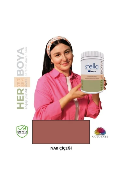 Bianca Stella Serisi Yeni Nesil Yüzey Dönüşüm Boyası - Nar Çiçeği Nar Çiçeği ürün görseli 1
