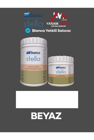 Bianca Stella Yeni Nesil Dönüşüm Boyası Beyaz Renk Beyaz ürün görseli 1
