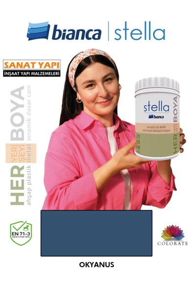 Bianca Stella Su Bazlı Boya Fayans-Mermer-Tezgah-Kapı-Dolap-İç Cephe-Dönüşüm-Mutfak-Banyo-Plastik-Ahşap Okyanus ürün görseli 1