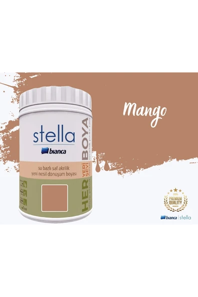 Bianca Stella Su Bazlı Saf Akrilik Boya 1 Litre Mango ürün görseli 1
