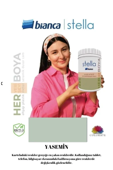 Bianca Stella Su Bazlı Saf Akrilik Boya YASEMİN 1 LT ürün görseli 1