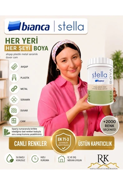 Bianca Stella Boya Yeni Nesil Yaşam Boyası Dolap-cam-ahşap-fayans-plastik Kalkabağı ürün görseli 1