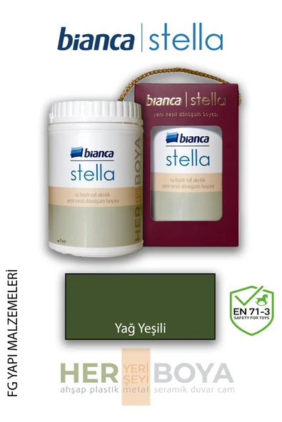 Bianca Stella Su Bazlı Akrilik Boya Yağ Yeşili ürün görseli 1