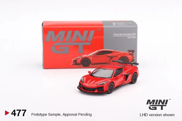 Mini GT MGT00477 Chevrolet Corvette Z06 2023 Torch Red ürün görseli 1