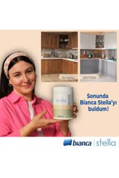 Bianca BİANCA STELLA SU BAZLI SAF AKRİLİK YENİ NESİL DÖNÜŞÜM BOYASI 0,5 lt 0752-PARİS GRİSİ 0752-PARİS GRİSİ ürün görseli 1