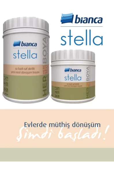 Bianca Stella Boya 0.5 lt  Dolap-Fayans-cam-plastik-Ahşap beyaz ürün görseli 1