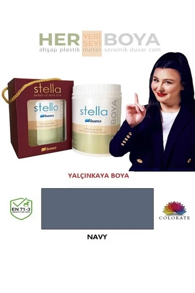 Bianca Stella Su Bazlı Saf Akrilik Boya-2020 Navy 1 Lt NAVY ürün görseli 1