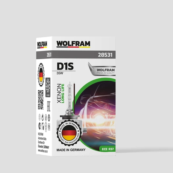 D1S Xenon Ampul Standart Işık Uzun Ömür 12V 35W - WOLFRAM 28531 ürün görseli 1